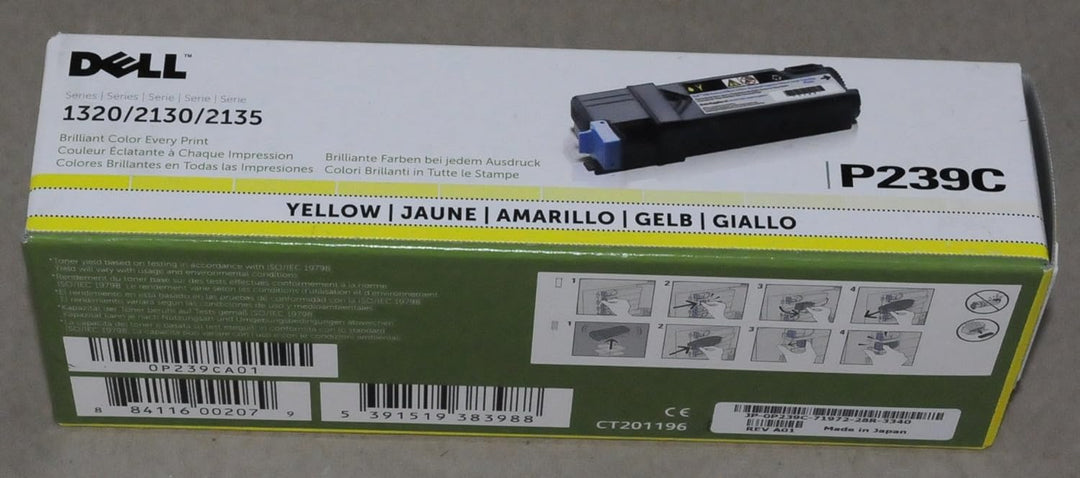 Original Dell 1320c Standard Capacity Toner Kit, ca. 1.000 Seiten, yellow Gelb, Gelb