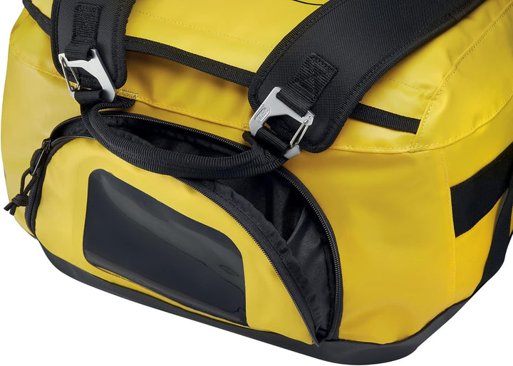 Petzl Duffel 85 Mittelgrosse Transporttasche aus TPU Plane und Polypropylen in der Farbe Schwarz 85