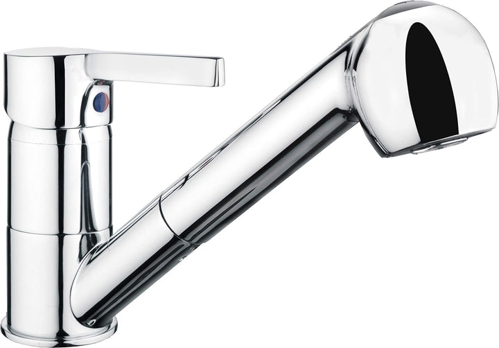 Cornat Spültisch-Einhebelarmatur "Skagen" - Hochwertiger Messingkörper - verchromt - Ausziehbare Sch