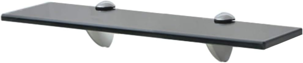 FIRBNUS 2 Stück 40x10x0,8 cm Wandregal Glas Schwarz Bad Regal Ablagen Schwebende Regale Regal Glas S
