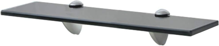 FIRBNUS 2 Stück 40x10x0,8 cm Wandregal Glas Schwarz Bad Regal Ablagen Schwebende Regale Regal Glas S