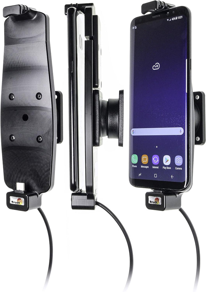 Brodit Gerätehalter 521965 | Made IN Sweden | mit Ladefunktion für Smartphones - Samsung Galaxy S10+