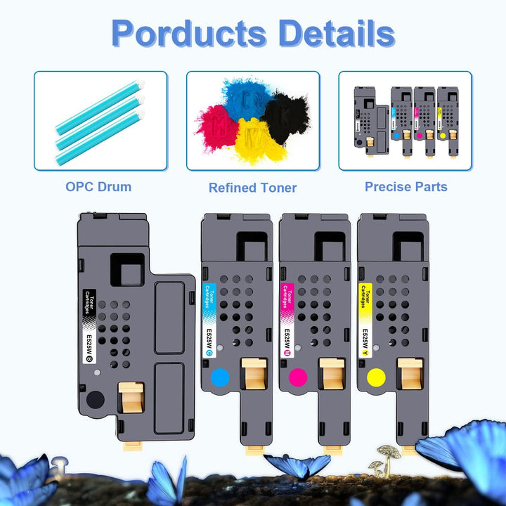 LOSMANN E525W kompatible Toner als Ersatz für Dell E525 E525w 593-BBLN 593-BBLZ 593-BBLV 593-BBLL (5