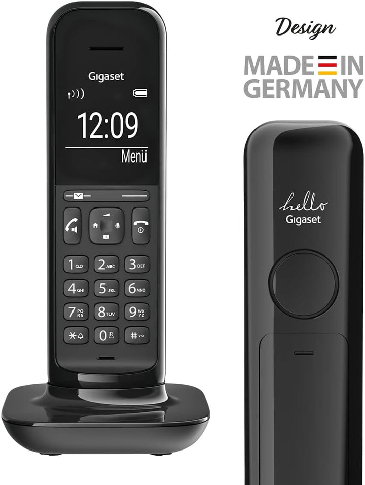 Gigaset Hello Telefon - Design Dect-Telefon - mit grossem Display und Freisprechfunktion - Raumüberw