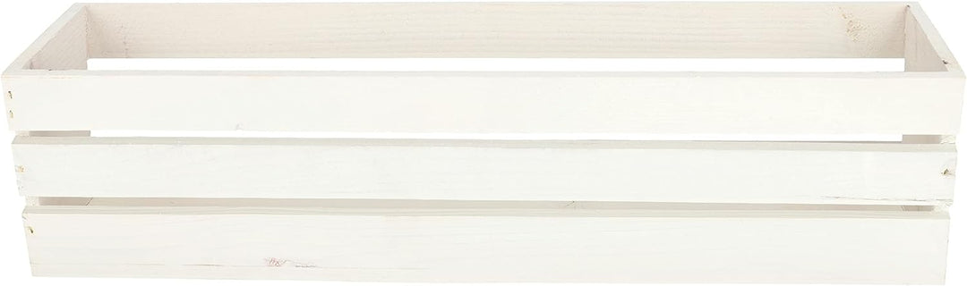 KOTARBAU® Blumenkasten Kräuterkasten aus Holz Langer Balkon-Blumenkasten 600x180x150 mm Weiss Weiss