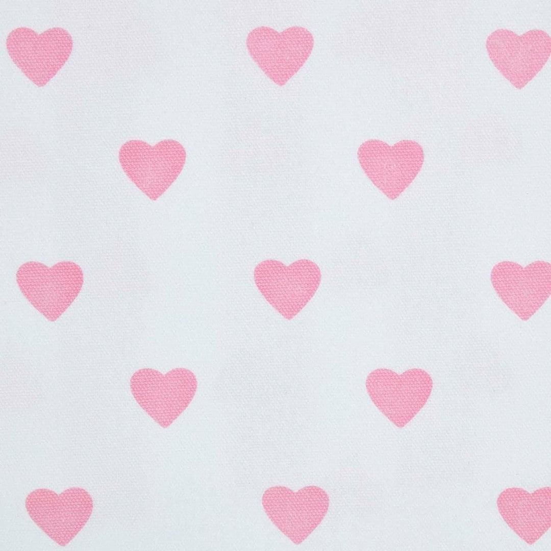 Homescapes Kindervorhang Mädchen Kinderzimmer Ösenvorhang Dekoschal Hearts 2er Set pink weiss 137 x