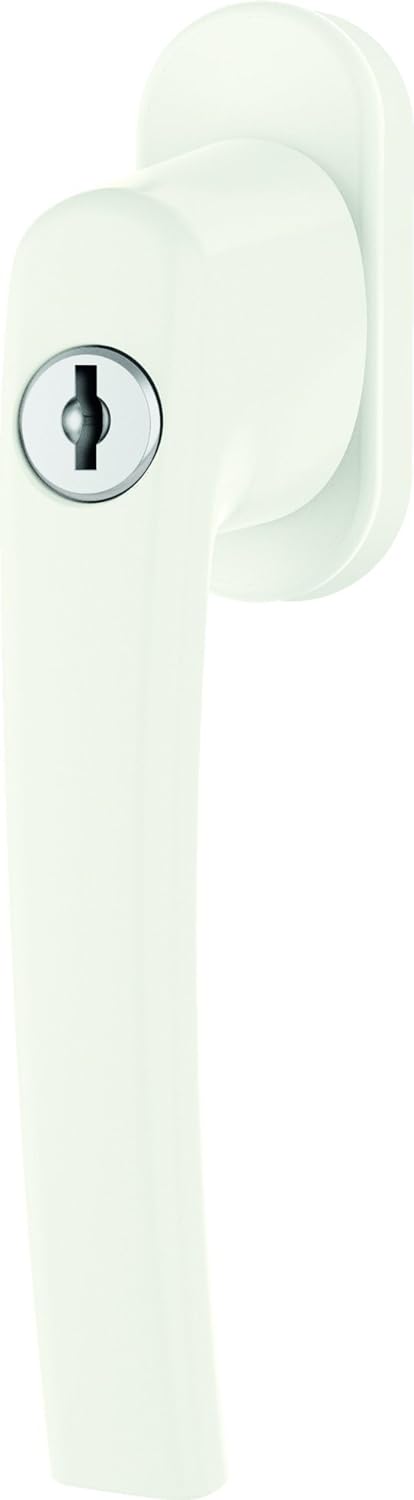 Fenstergriff Roto Line abschliessbar 40 Nm verkehrsweiss mit Schrauben Vierkantstift 7 x 43 mm Weiss