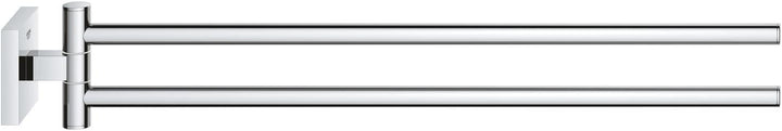 GROHE Start Cube - Handtuchhalter (2-armig schwenkbar, verdeckte Befestigung, verschraubbar), chrom,