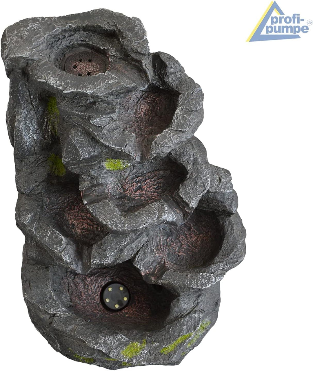 Gartenbrunnen Brunnen Zierbrunnen Zimmerbrunnen mit Beleuchtung Wasserfall Wasserspiel für Garten, G