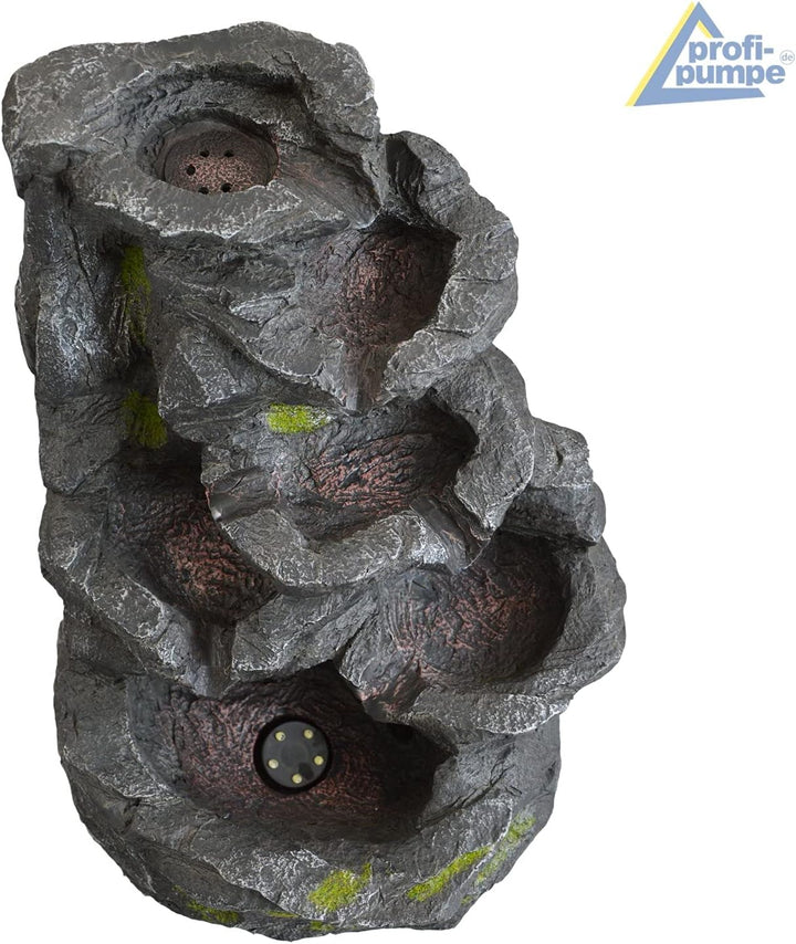 Gartenbrunnen Brunnen Zierbrunnen Zimmerbrunnen mit Beleuchtung Wasserfall Wasserspiel für Garten, G