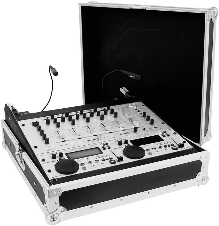 ROADINGER Mixer-Case Profi MCB-19, schräg, sw, 12HE | Flightcase für 483-mm-Geräte (19")