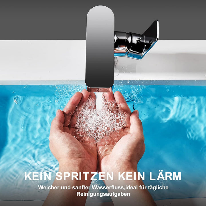 Cobbe Wasserhahn Bad,360°Drehbar waschtischarmatur passt für alle Arten von waschbecken,Platzsparend