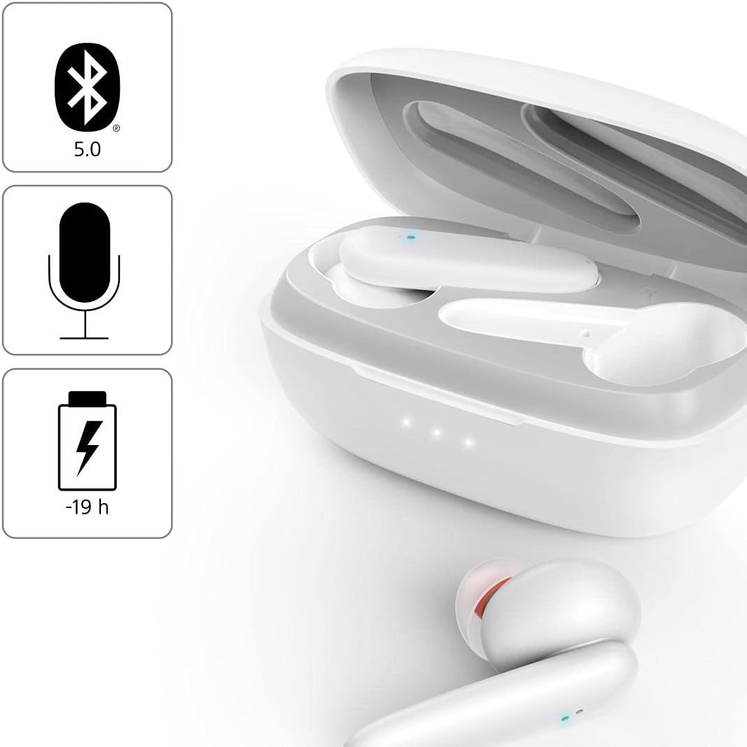 Hama Bluetooth Kopfhörer In Ear (kabellose Kopfhörer mit Ladestation 4x nachladbar für 20h Musik, Tr