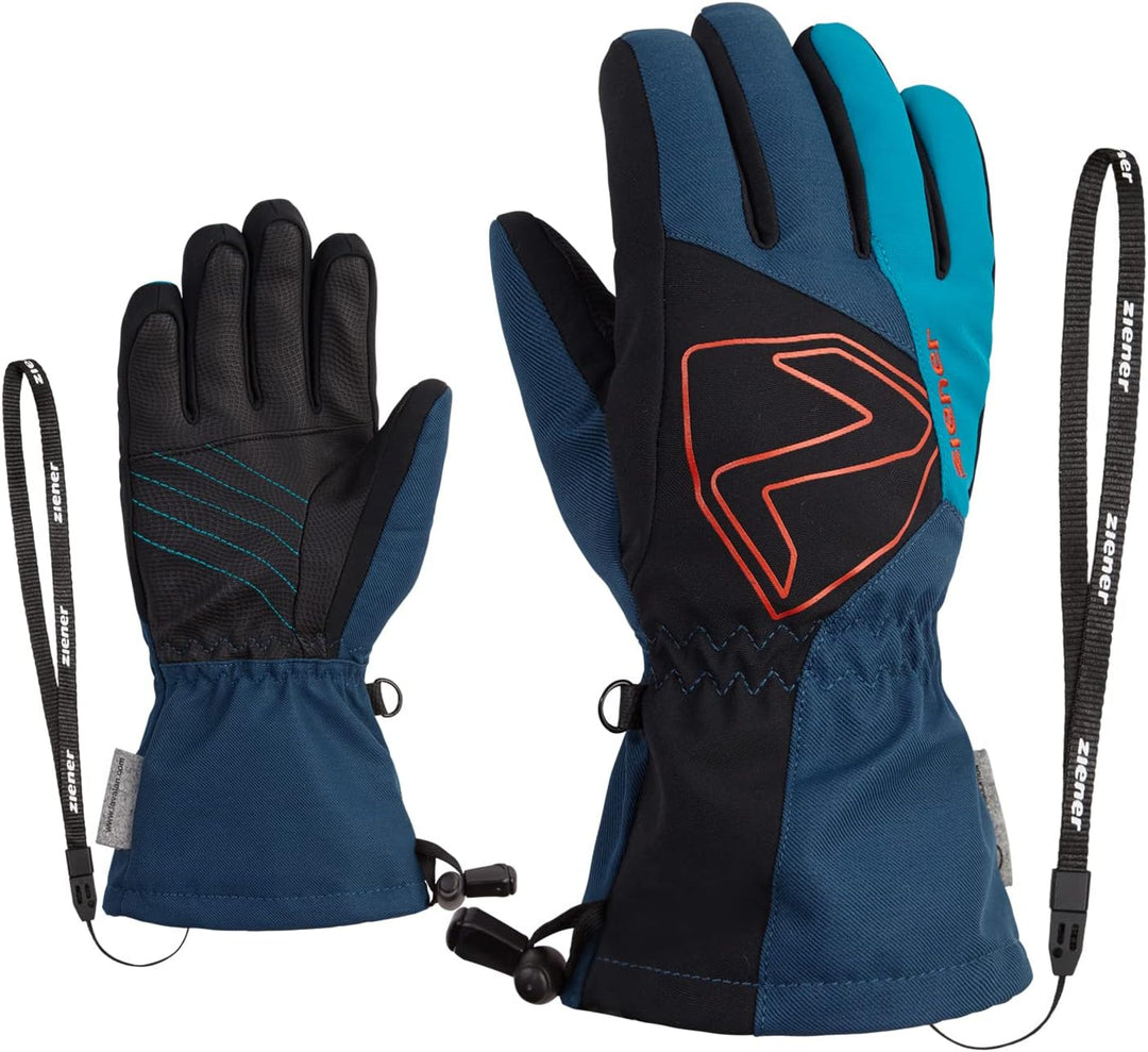 Ziener Kinder Laval Ski-Handschuhe/Wintersport | wasserdicht, extra warm, Wolle 4 hale navy stru, 4