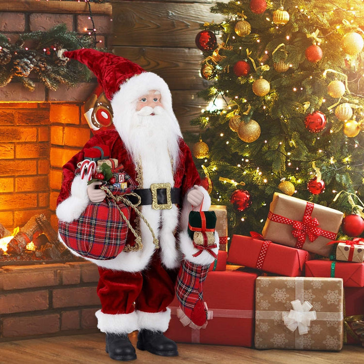Uten Weihnachtsmann 45,7cm/18“ Santa Claus Figuren animierte Weihnachtsstern stehend Santa Figur mit