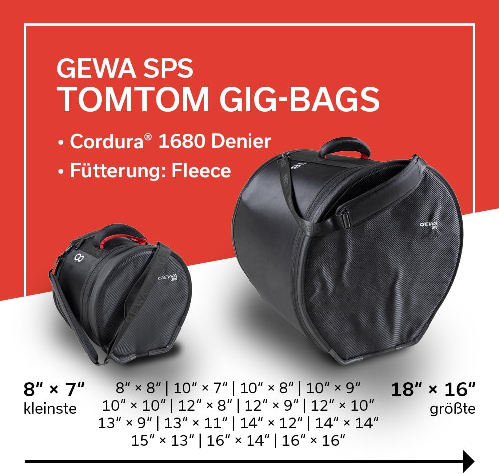 TomTom Gig-Bag SPS 14x14" 14x14 Schwarz, 14x14 Schwarz