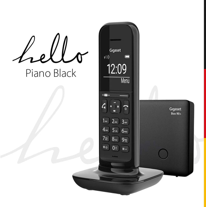 Gigaset Hello Telefon - Design Dect-Telefon - mit grossem Display und Freisprechfunktion - Raumüberw