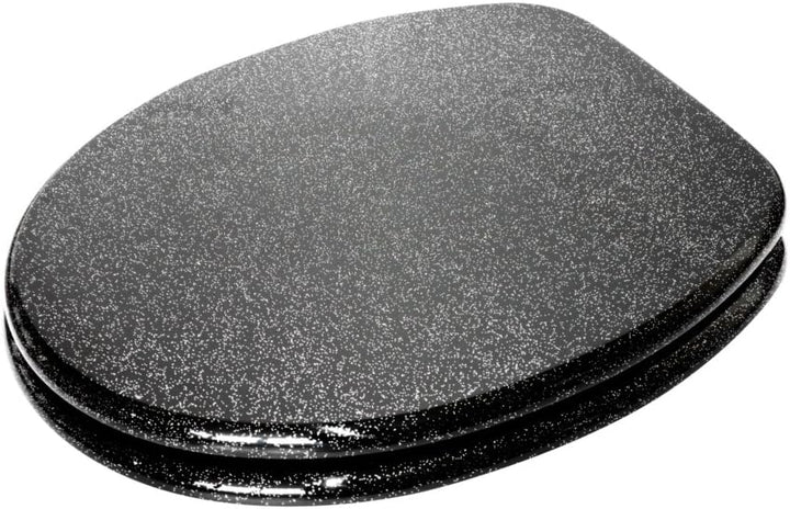 WC Sitz mit Absenkautomatik, hochwertige Oberfläche, einfache Montage, stabile Scharniere, Glitzer S