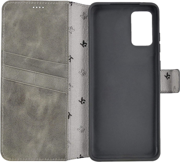 Suncase Book-Style Hülle kompatibel mit Samsung Galaxy S20 Plus Leder Tasche (Slim-Fit) Lederhülle H