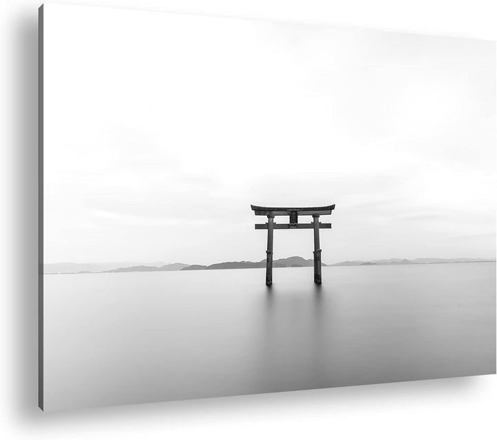 deyoli Wahrzeichen der japanischen Shinto-Religion Effekt: Schwarz&Weiss,Format: 80x60 als Leinwandb