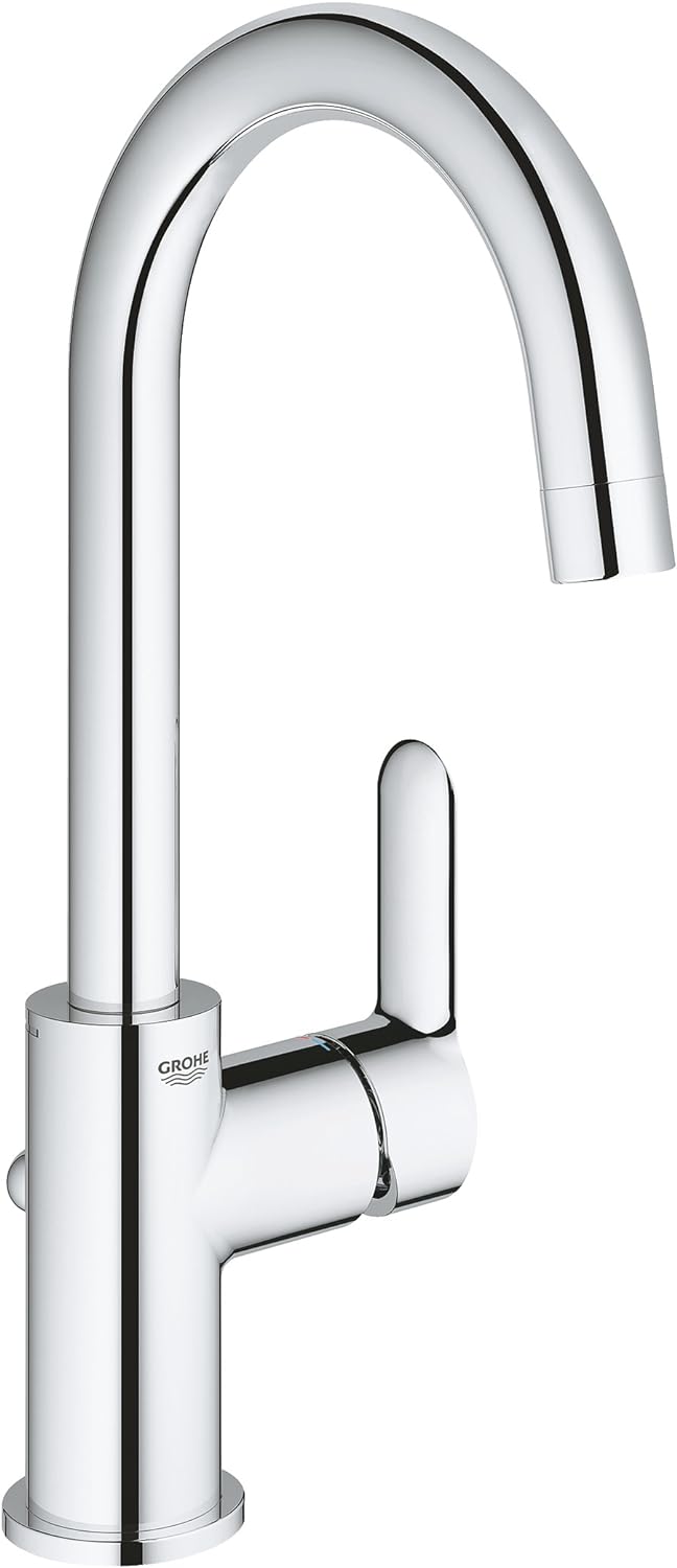 GROHE BauEdge - Einhand-Waschtischarmatur (wassersparend, DN15, L-Size), chrom, 23760000 Chrom L-Siz