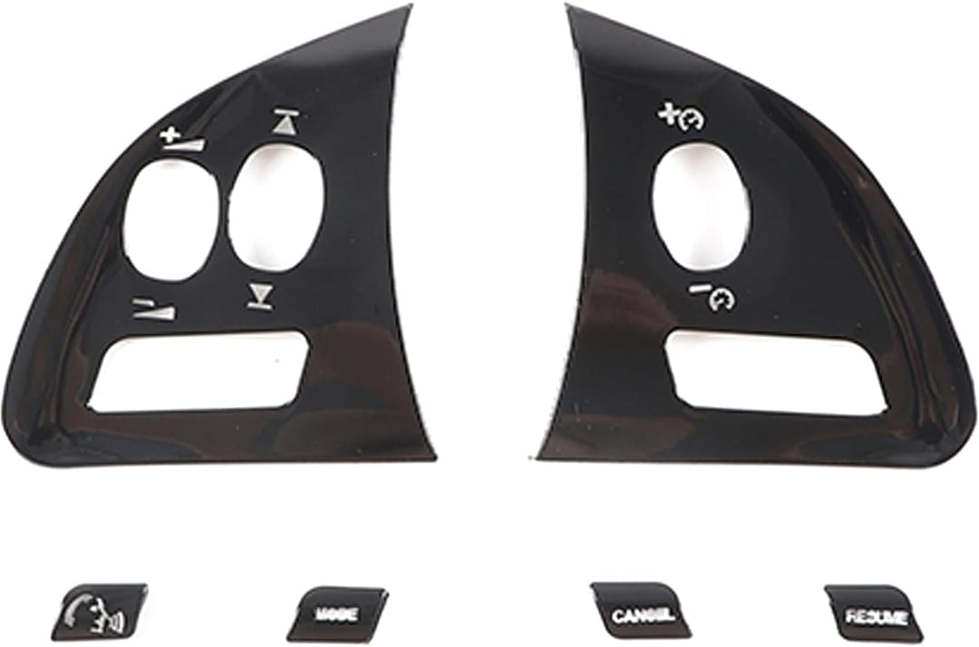 DIYUCAR Aluminiumlegierung Schwarz Auto Styling Lenkrad Knopf Rahmen Abdeckungen Trim Aufkleber FĂŒr