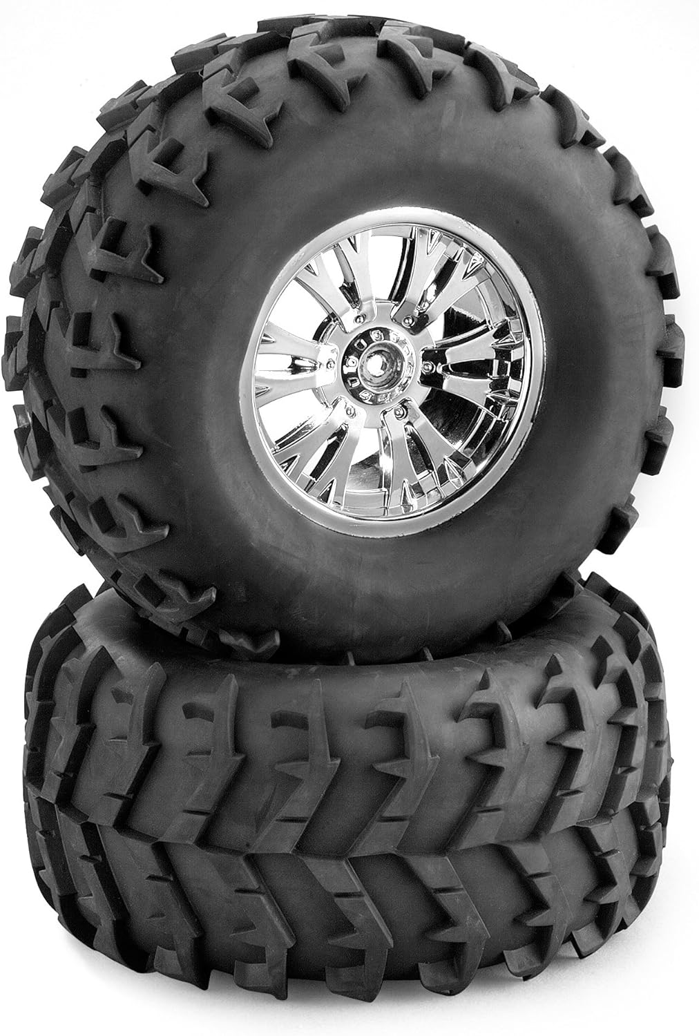 Carson 500900086 - 1:8 Reifen-/Felgen Set Raptor, Modellbauzubehör, 17 mm, 2 Stück, schwarz