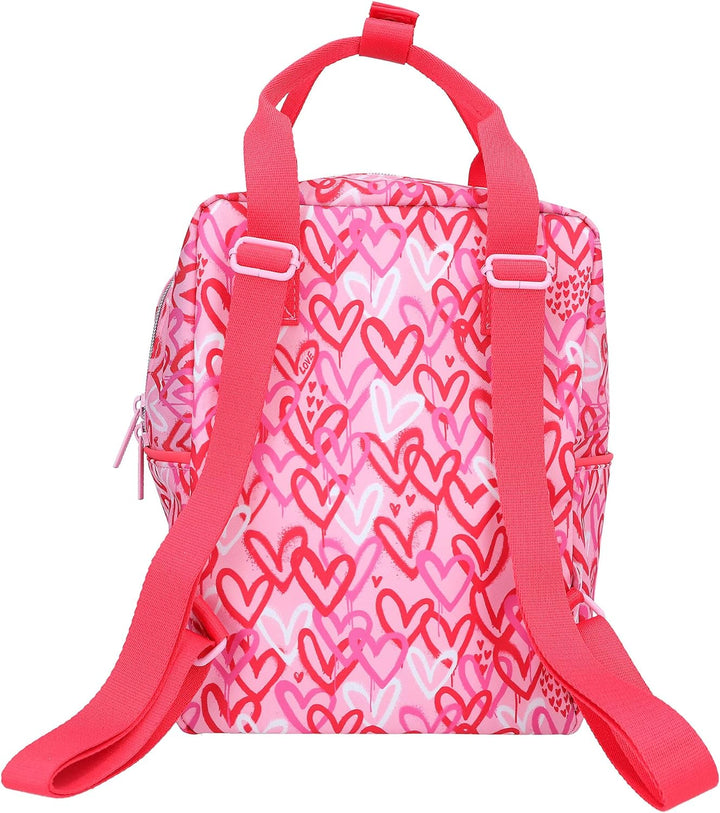 Depesche 12232 TOPModel One Love-Rucksack für Kinder in Rot und Rosa, mit Plüschherz, Tasche mit ver