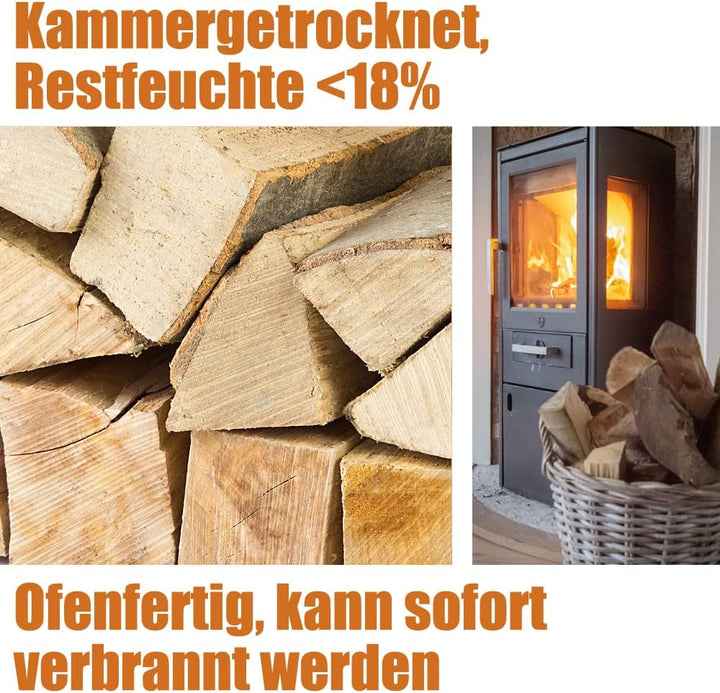 Brennholz Buche Kaminholz 30 cm Holz 30 kg Für Ofen und Kamin Kaminofen Feuerschale Grill Feuerholz