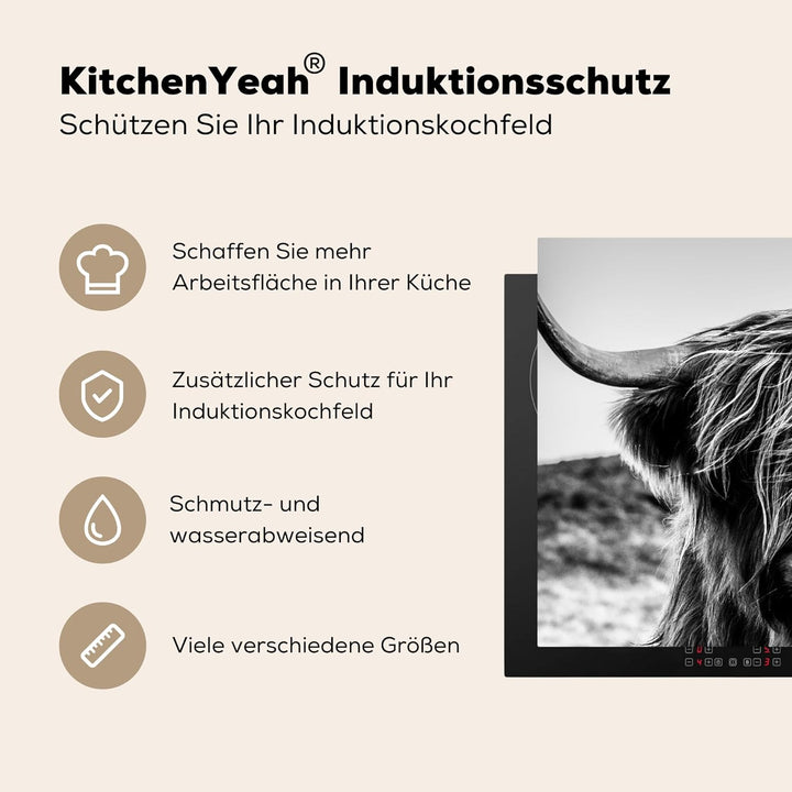 KitchenYeah© Herdabdeckplatte Einteilig Küche Herdabdeckung Ceranfeld Herdabdeckplatten Anti Rutsch