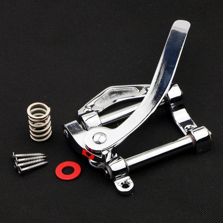 Pxyelec Gitarre Vibrato Saitenhalter Tremolo, Flat Top Body Tremolo Einheit Vibrato Bridge für Tele,