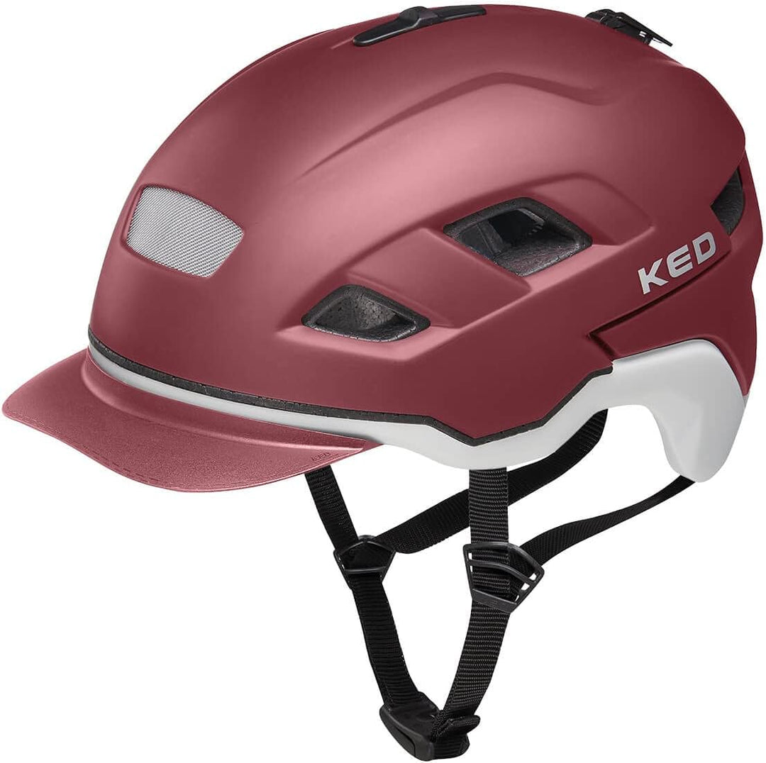 KED Berlin City Fahrrad Helm matt rot 2022 L (56-61cm), L (56-61cm)