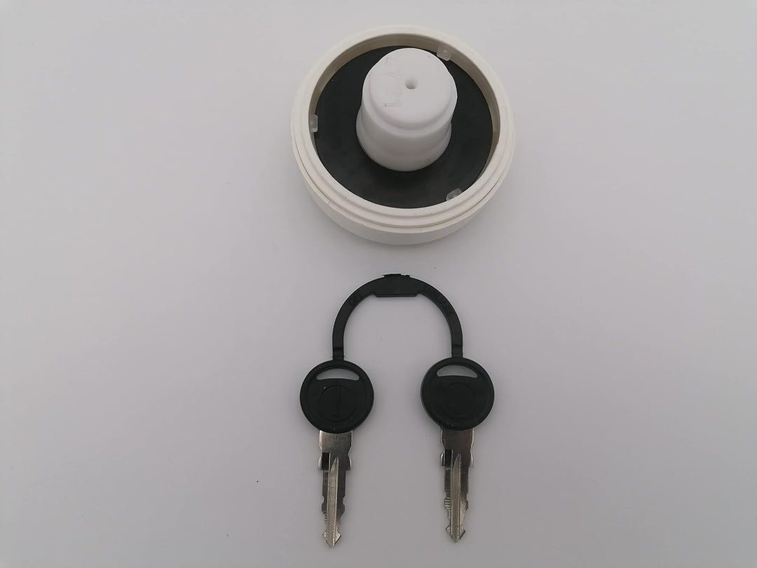 CR-MOESANCO® Weisser Wassertankdeckel für Wohnwagen, mit 3 versenkten Griffen, Wassereinlass mit Reg
