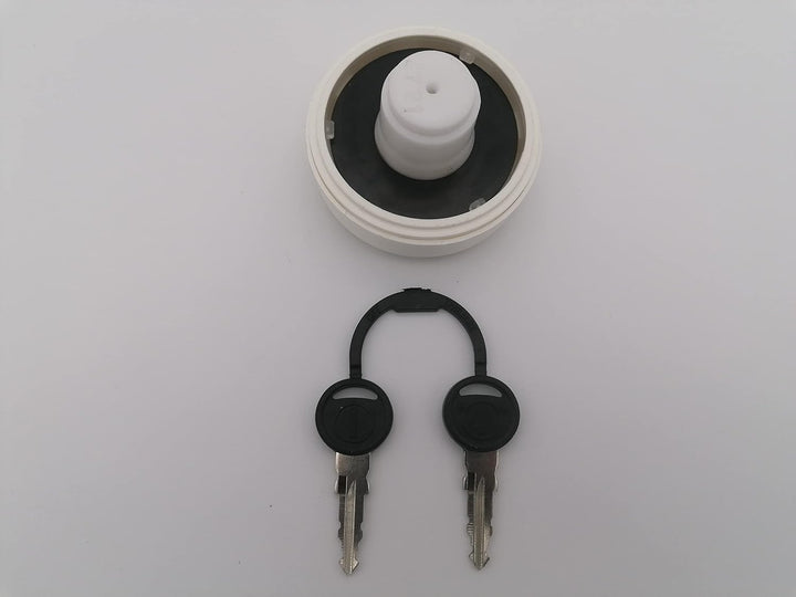 CR-MOESANCO® Weisser Wassertankdeckel für Wohnwagen, mit 3 versenkten Griffen, Wassereinlass mit Reg