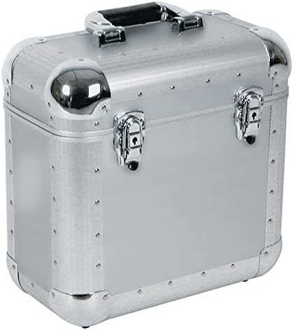 ROADINGER Platten-Case ALU Battle/Booking, abger. | Platten-Case im Aluminiumgehäuse für 40-50 LPs