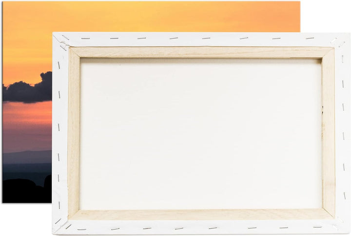 deyoli Yoga Meditation am Meer Format: 120x80 als Leinwandbild, Motiv fertig gerahmt auf Echtholzrah