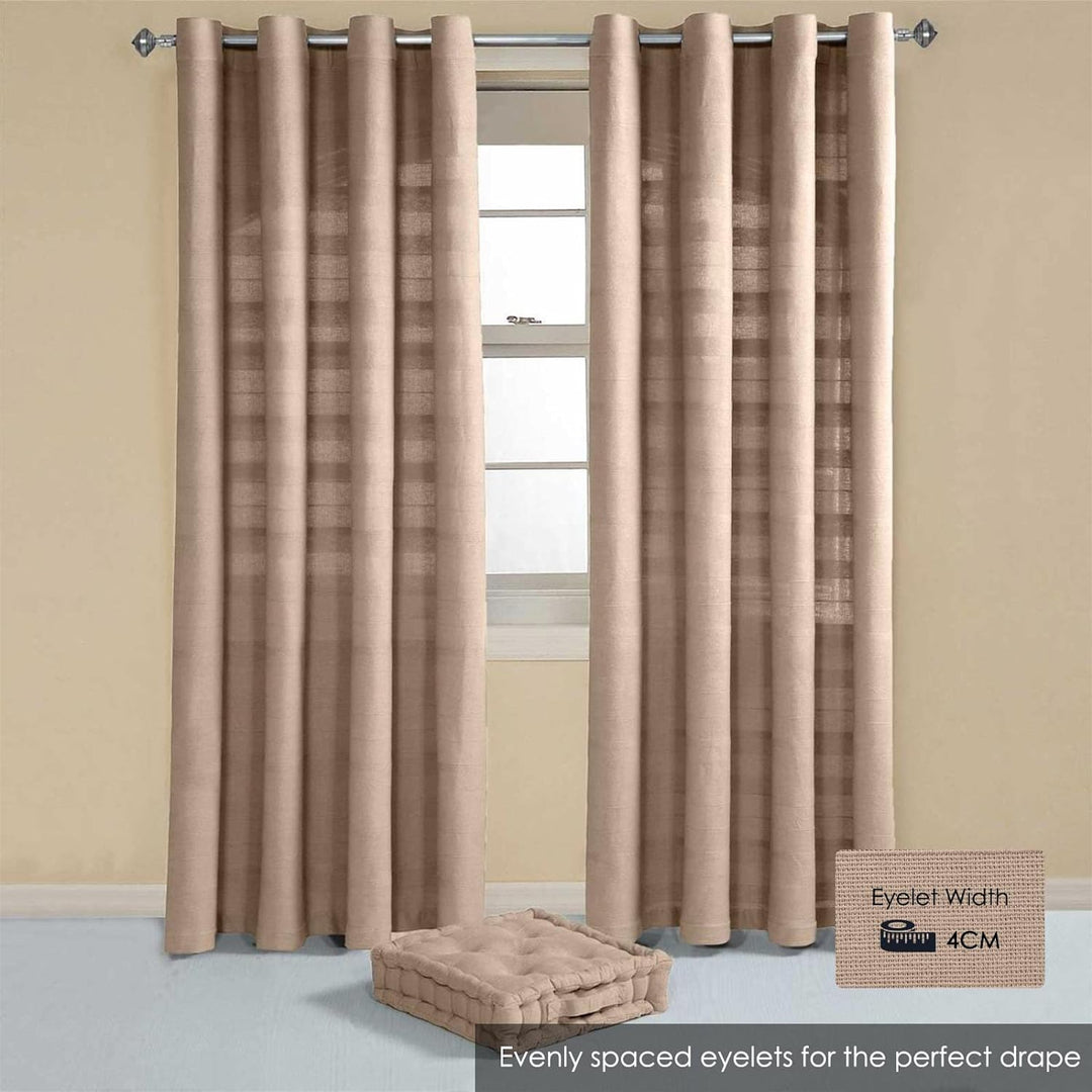 Homescapes handgewobener Vorhang Rajput im 2er Set Ösenvorhang 140 x 140 cm Dekoschal in RIPP-Optik