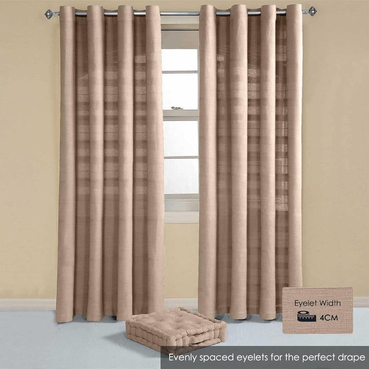 Homescapes handgewobener Vorhang Rajput im 2er Set Ösenvorhang 140 x 140 cm Dekoschal in RIPP-Optik