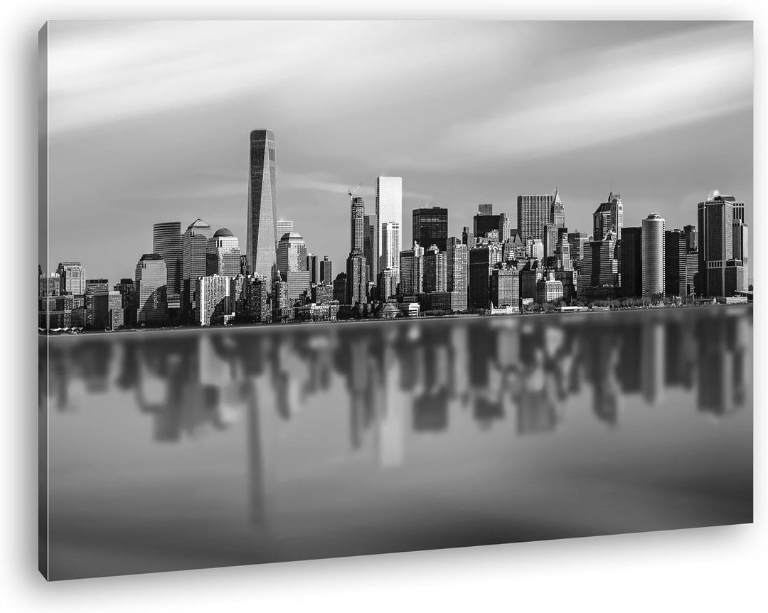 deyoli Küste von New York Format: 80x60 Effekt: Schwarz/Weiss als Leinwand, Motiv fertig gerahmt auf