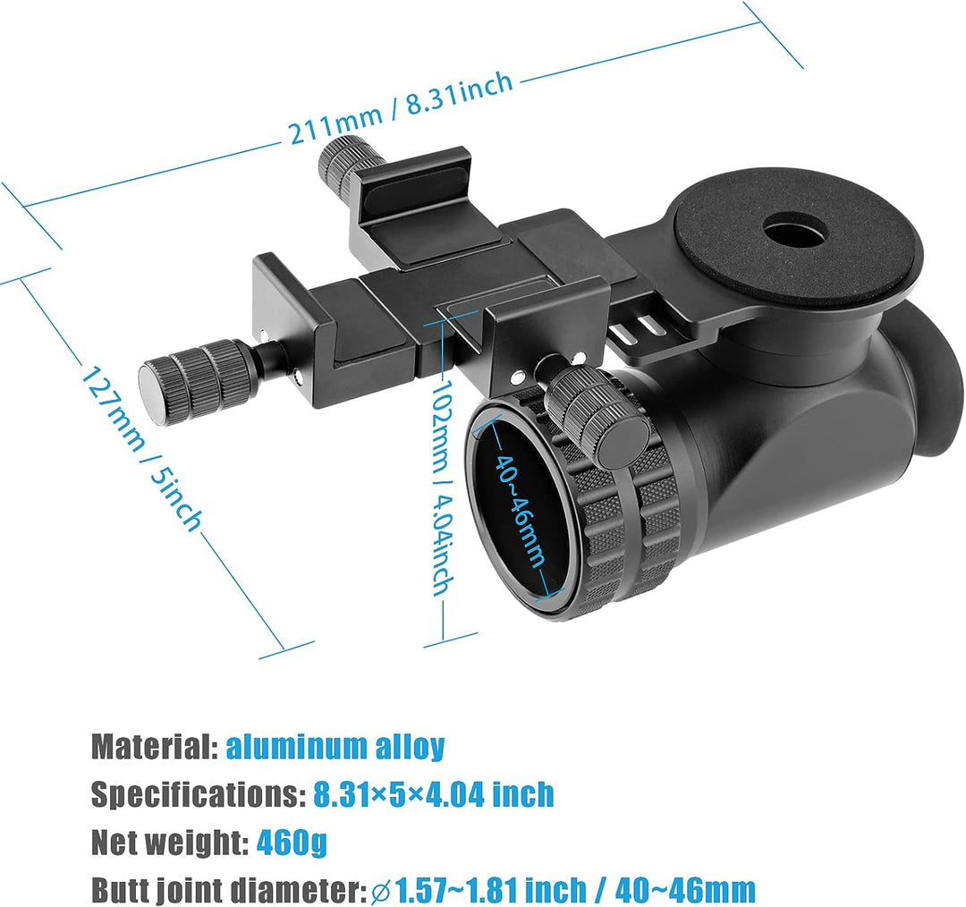 Forevercam Universal Handy-Teleskop-Adapter-Halterung, Smartphone-Aluminium-Clip für Unterstützung v