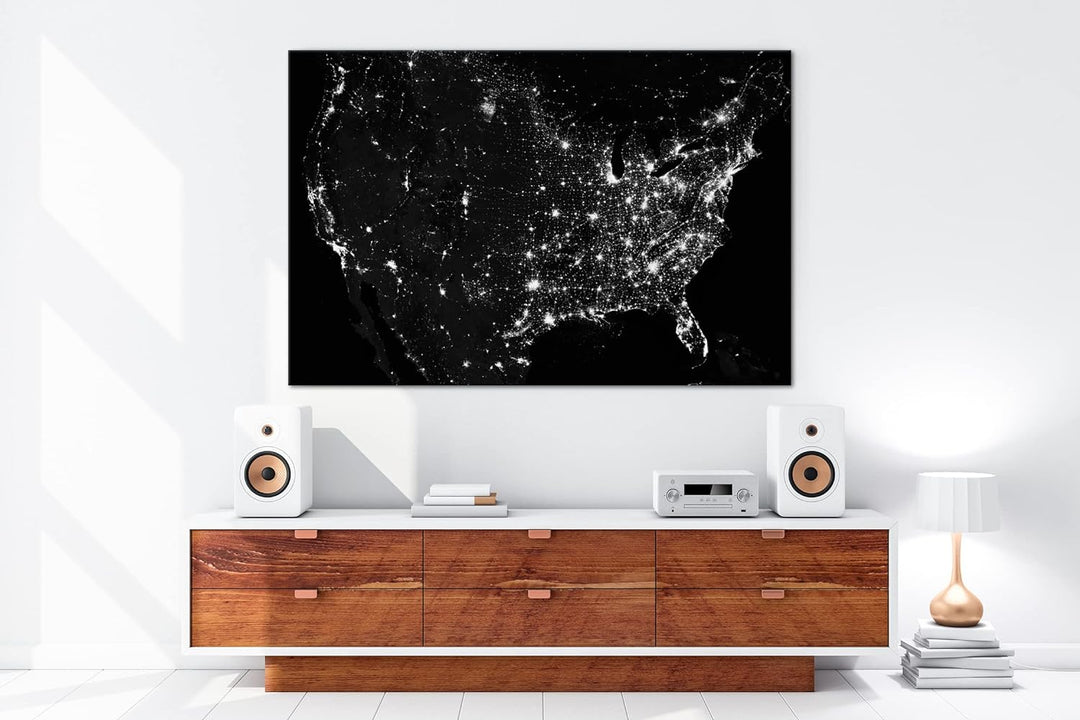 deyoli schlaflose Welt Effekt: Schwarz&Weiss, Format: 80x60 als Leinwandbild, Motiv fertig gerahmt a