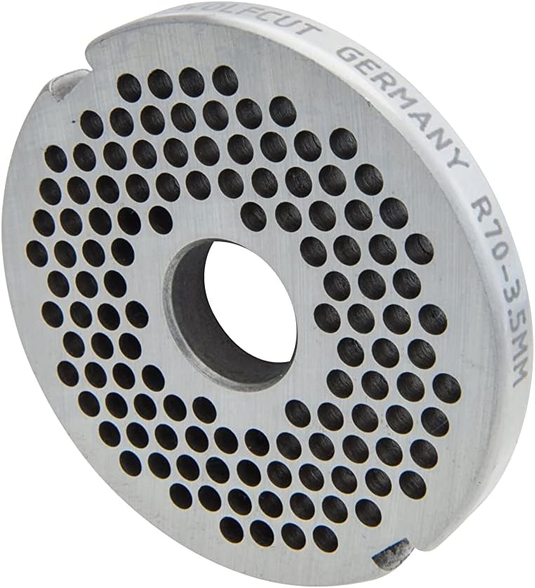 Wolfcut Lochscheiben codiert mit 2 Nuten kompatibel FEUMA TW-R70 Fleischwölfe (3,5 mm), 3,5 mm