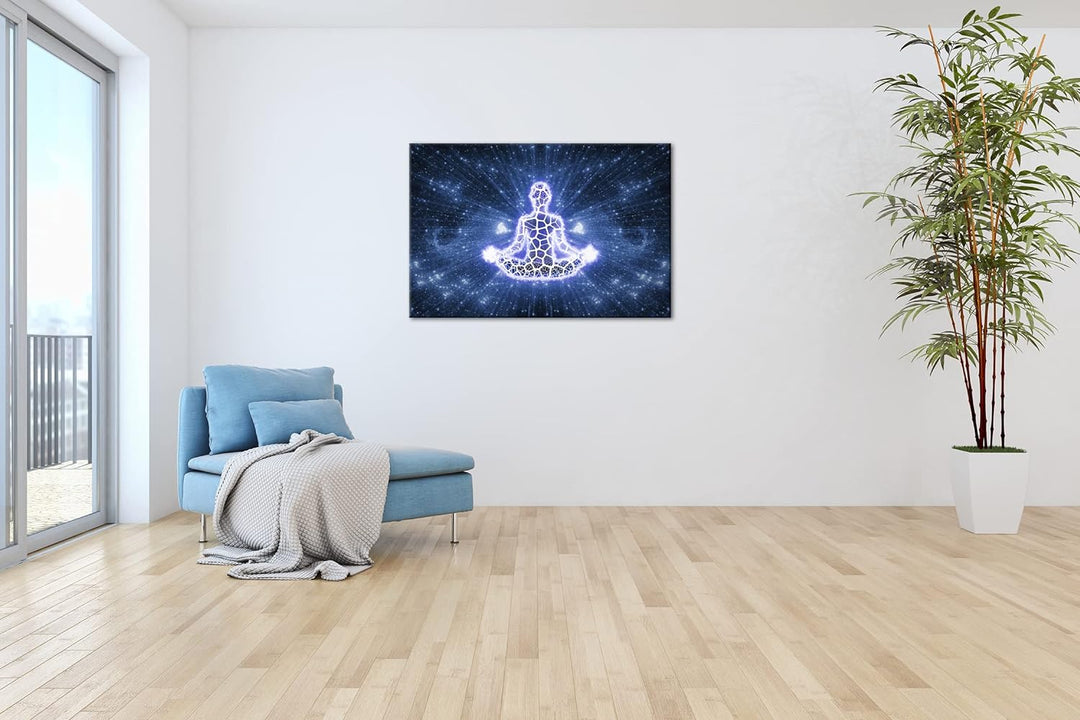 deyoli Yoga Meditation Format: 120x80 als Leinwandbild, Motiv fertig gerahmt auf Echtholzrahmen, Hoc