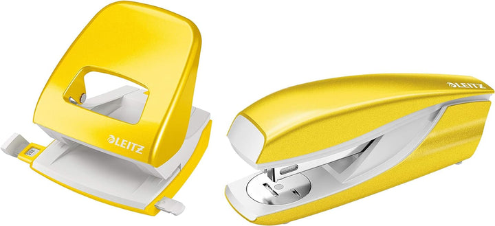 Leitz Wow Schreibtisch Accessoires (Komplett - Set, Weiss/Schwarz) (Metallic Gelb) Komplett - Set Me