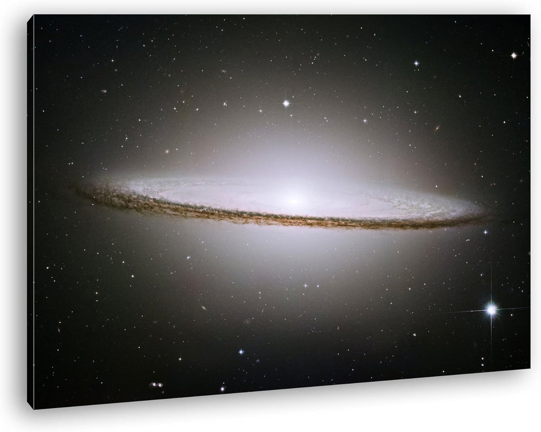 deyoli Dark gigantische Scheibengalaxie Format: 80x60 als Leinwandbild, Motiv fertig gerahmt auf Ech