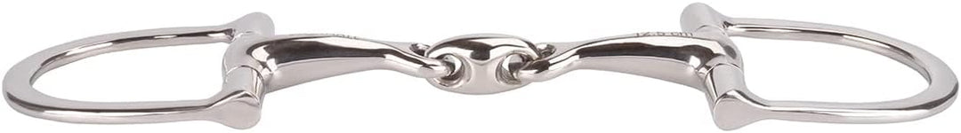 Equinate D-Ring Trense Edelstahl 16mm doppelt gebrochen 14,5cm - Anatomisch geformtes maulfreundlich