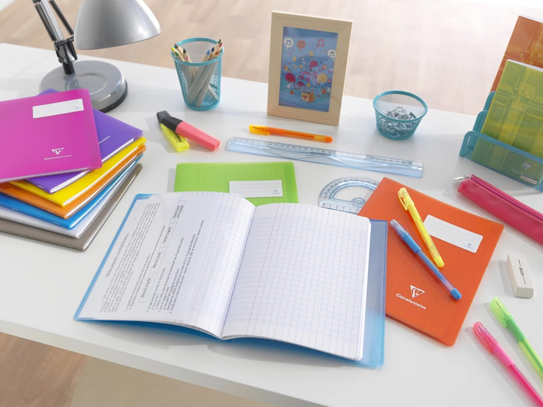 Clairefontaine 981404C - Packung mit 10 Heften Koverbook DIN A4+, 24x32cm, 48 Blatt Französische Lin