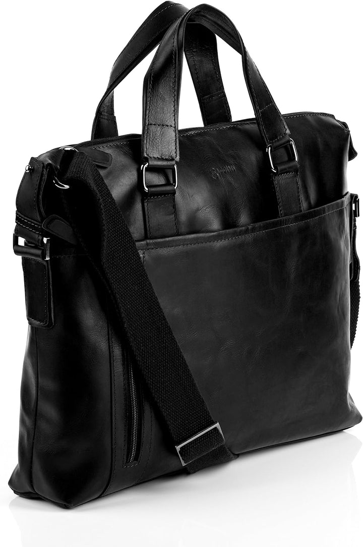 BACCINI Laptoptasche LEANDRO aus Premium Leder I Business-Tasche gross für Herren 15 Zoll extra Lapt