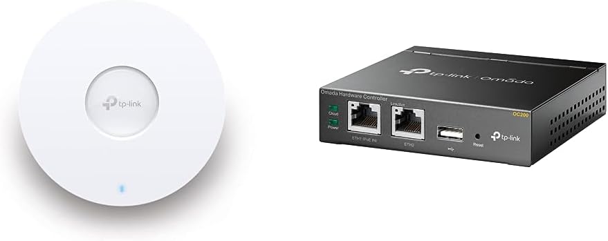 TP-Link EAP653 AX3000 Gigabit Dualband WiFi 6 WLAN Access Point & OC200 Omada Hybrid PoE Hardware Co