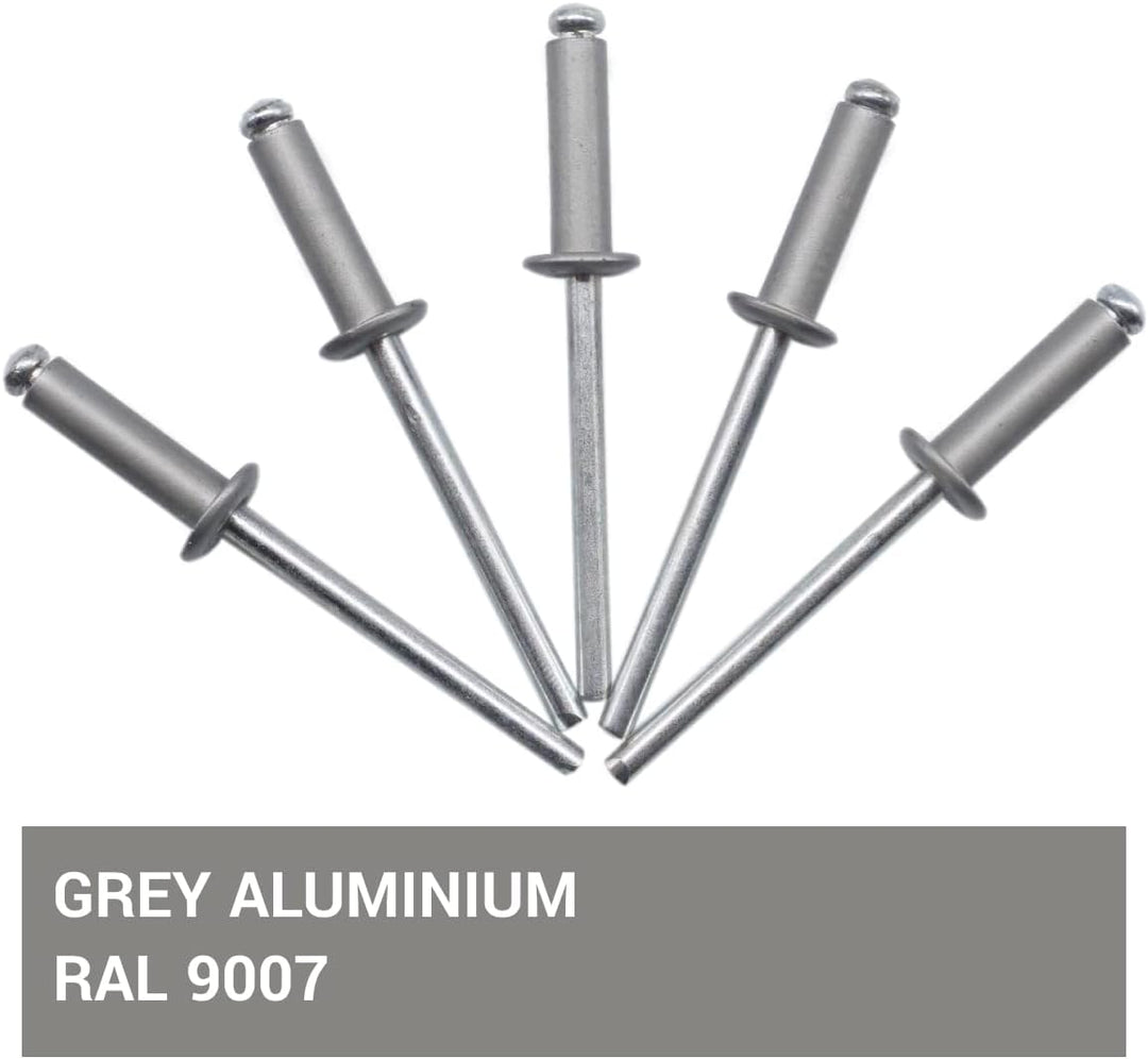 (400 Stück) Lackierte Blindnieten 4,0 x 14 mm, Kuppelkopf, DIN 7337, Aluminiumniete und Stahldorn, P